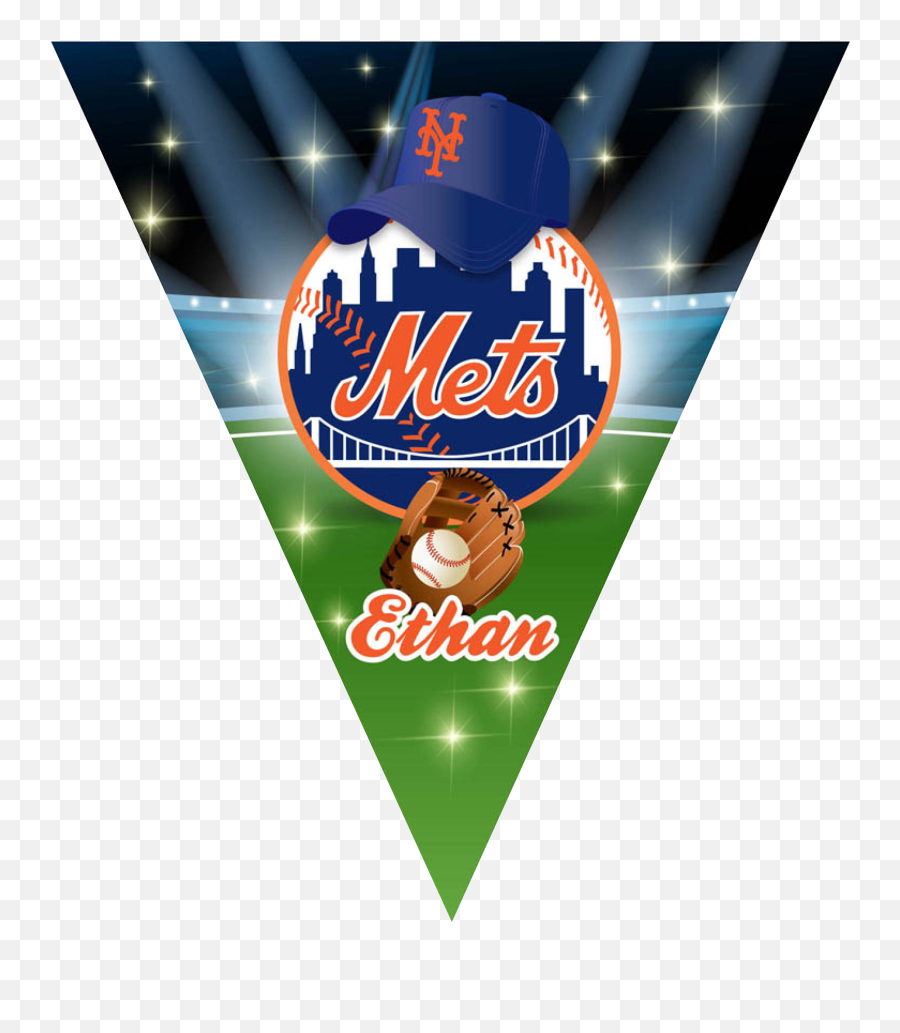 Mets Triangle Individual Team Pennant - New York Mets Emoji,Mets Logo