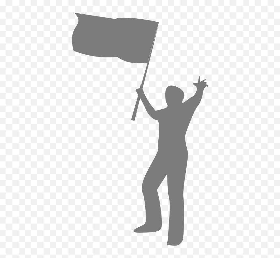 Png Clipart - Man Raising A Flag Emoji,Color Guard Clipart