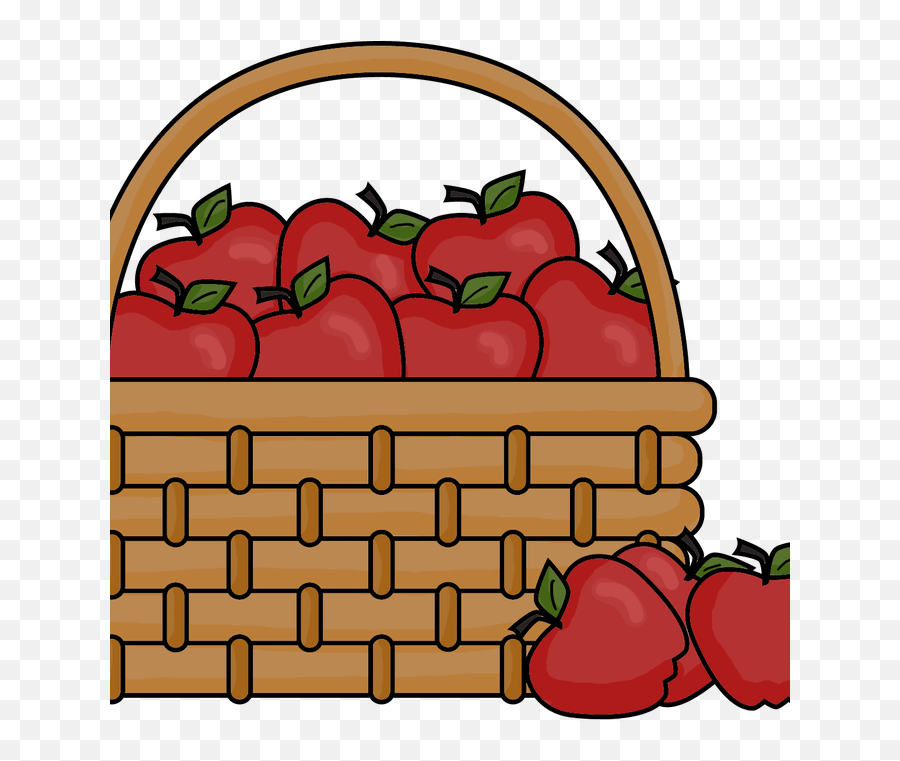 Empty Bushel Basket Clipart Clipart Suggest - Basket Of Apple In Basket Cartoon Png Emoji,Apples Png