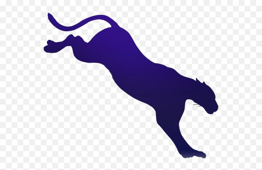 Colorful Mountain Lion Jumping Png - Silhouette Cougar Emoji,Mountain Lion Png