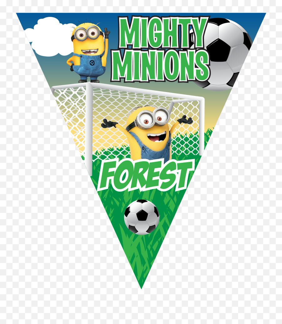 Mighty Minions Triangle Individual Team Pennant - For Soccer Emoji,Minions Logo