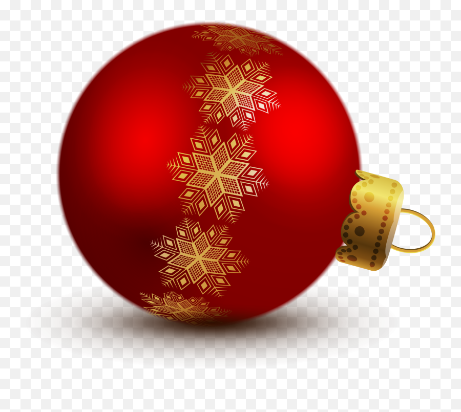 Library Of Red Christmas Ornaments Clip - Transparent Background Christmas Ball Emoji,Christmas Ornament Clipart