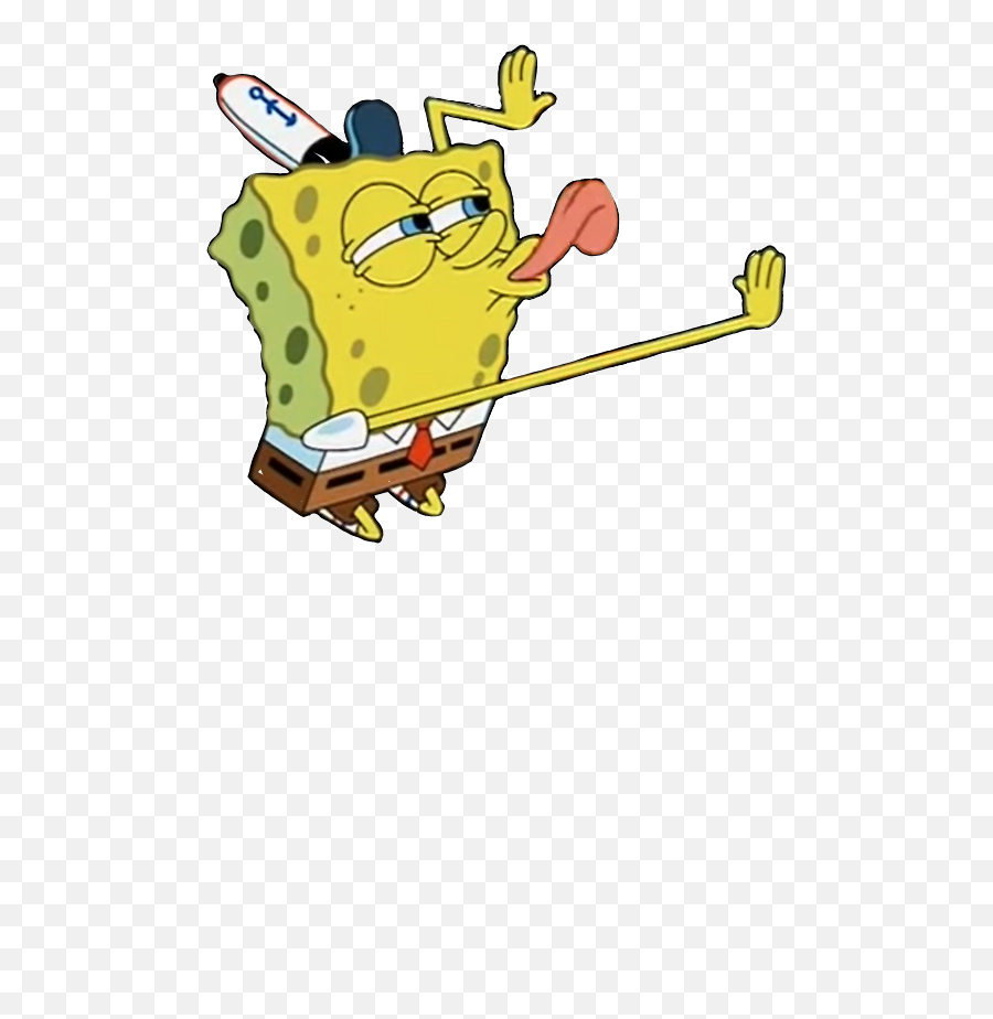 Spongebob Licking Meme Transparent Background - 2021 Stickers De Bob Esponja Enamorado Emoji,Meme Transparent