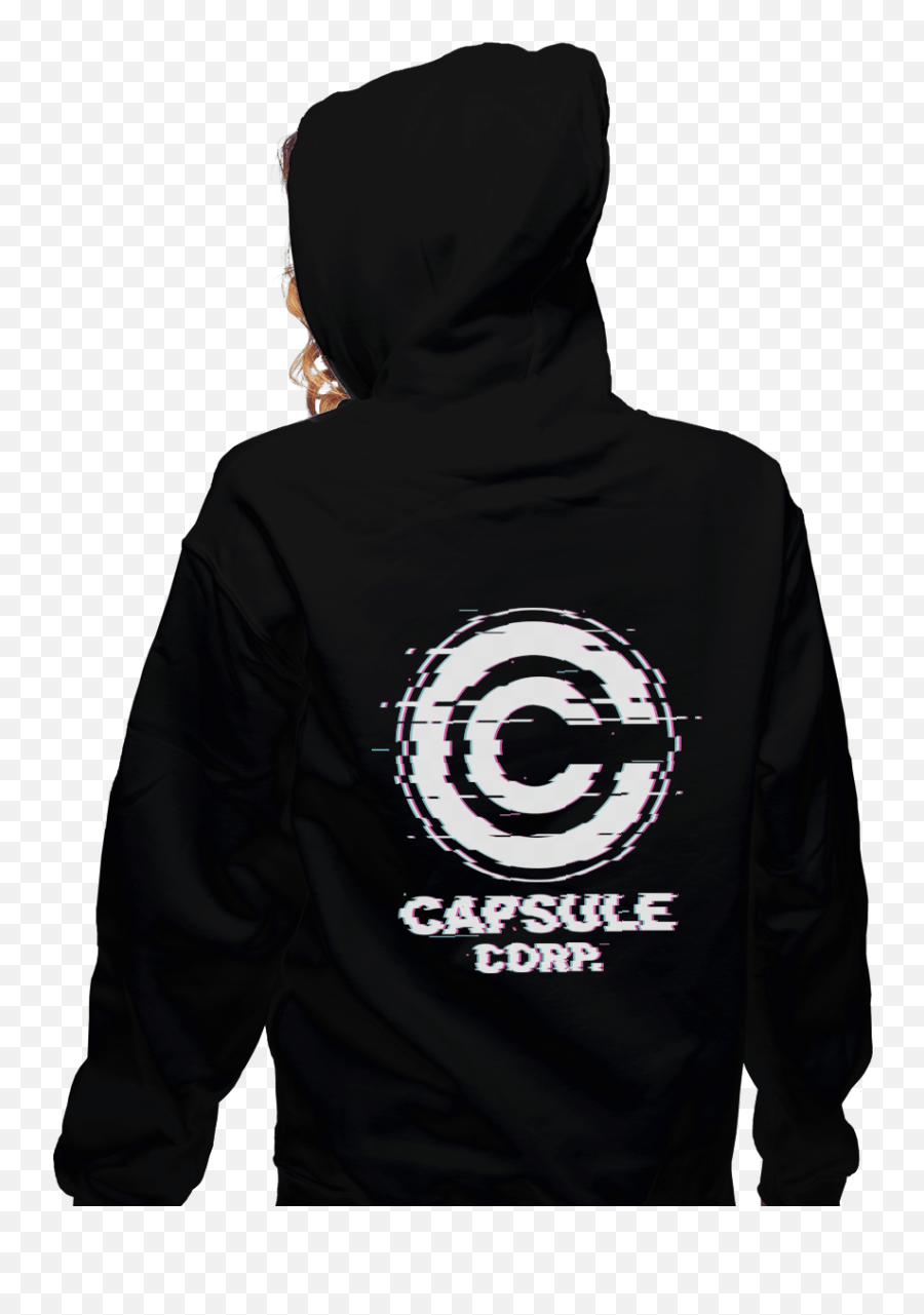 Ddjvigos Glitch Capsule Corp - Hooded Emoji,Capsule Corp Logo
