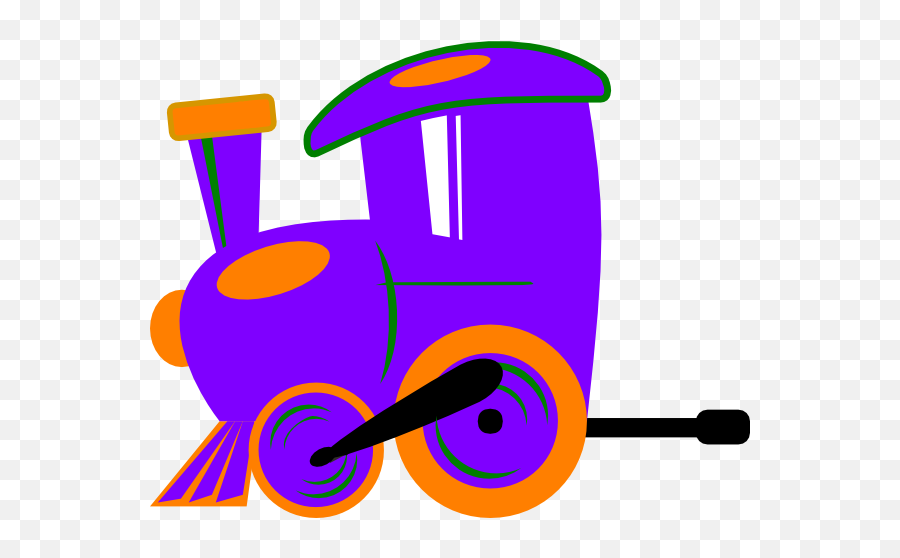 Toot Toot Train And Carriage Clip Art - Purple Train Clipart Clipart Orange And Green Train Emoji,Purple Clipart