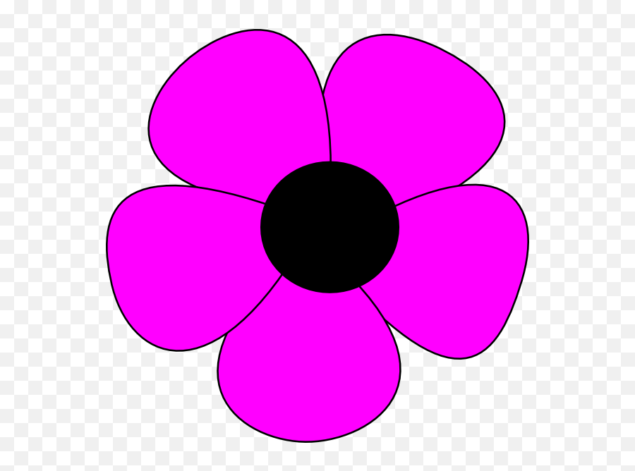 Simple Flower Clip Art - Clip Art Library Simple Flower Emoji,Easy Clipart