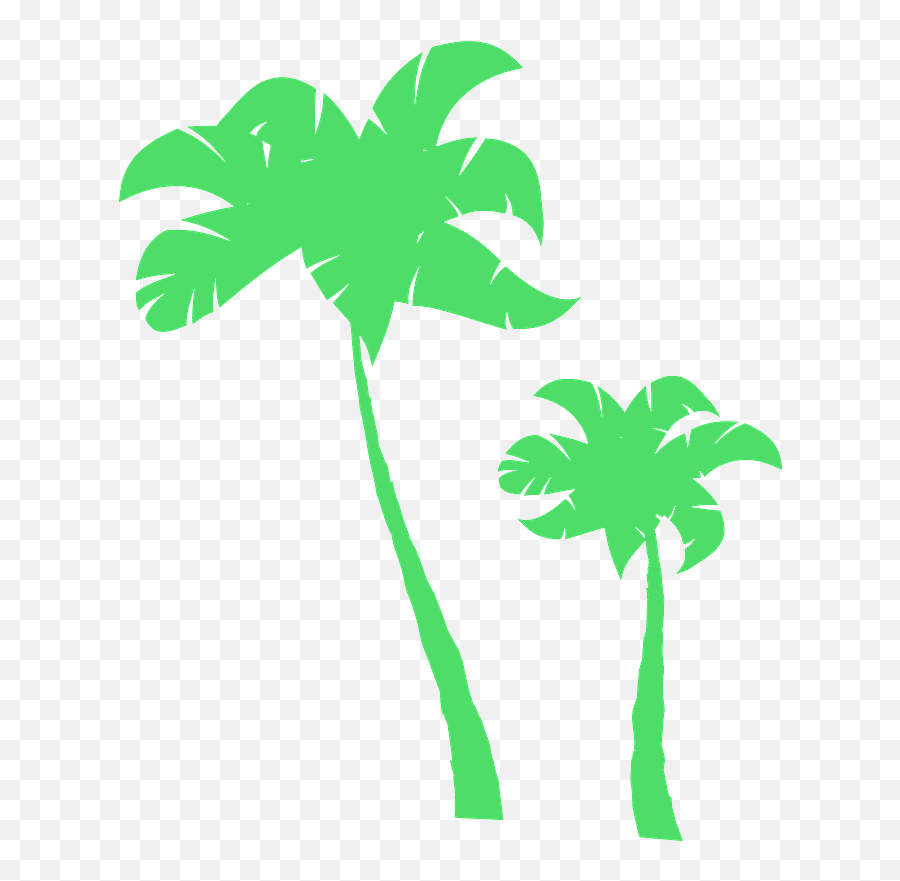 Palm Trees Silhouette - Free Vector Silhouettes Creazilla Transparent Tall And Short Clipart Emoji,Palm Tree Silhouette Png