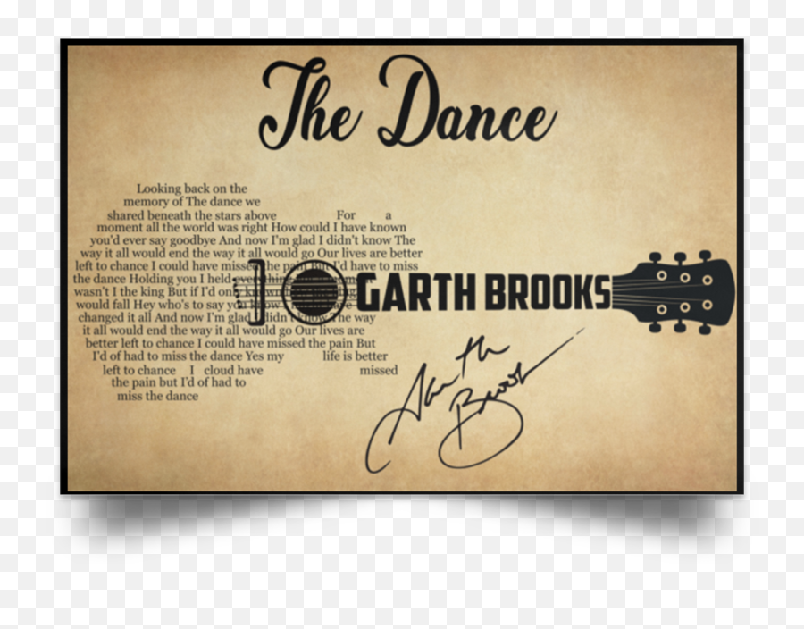 The Dance Garth Brooks Poster - Horizontal Emoji,Garth Brooks Logo