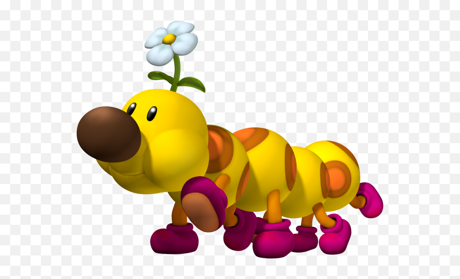 Fuzzy Caterpillar Clipart Transparent - Super Mario Bros Wiggler Emoji,Caterpillar Clipart