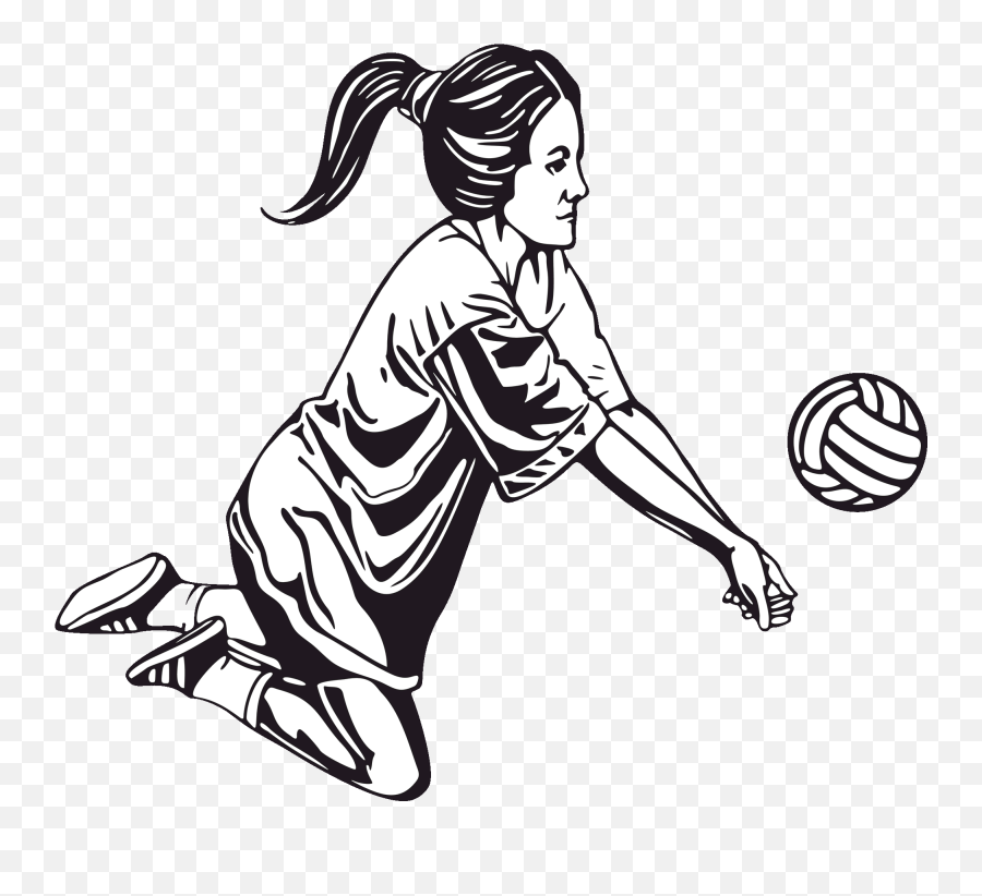 Volleyball Clipart High School Volleyball Picture 2174535 - Cartoon Girl Volleyball Transparent Emoji,Volleyball Clipart