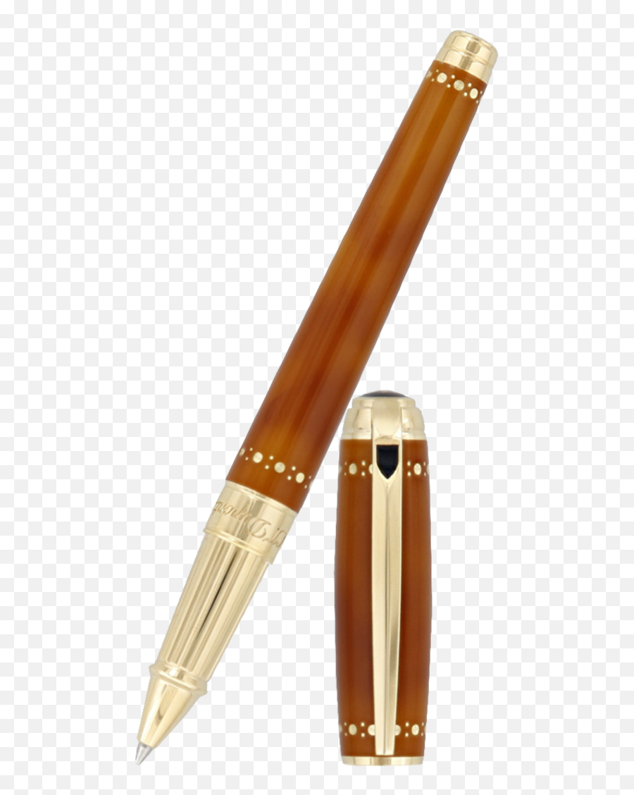 S T Dupont Line D Rollerball Pen - Derby Yellow Gold Trim Emoji,Gold Trim Png