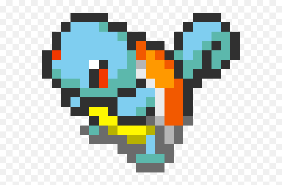 Download Squirtle - Squirtle Pixel Art Grid Full Size Png Emoji,Squirtle Transparent