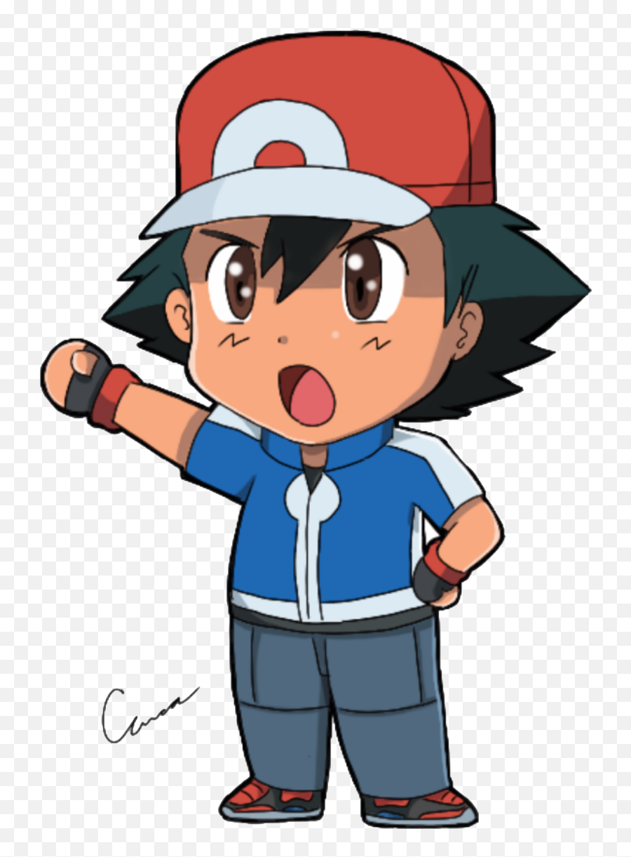 Pokemon Clipart Copyright Pokemon Copyright Transparent - Ash Ketchum Chibi Png Emoji,Pokemon Clipart