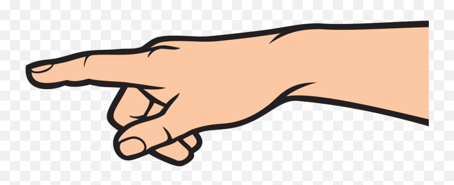 Pointing Hand Clipart Transparent - Horizontal Emoji,Hand Clipart