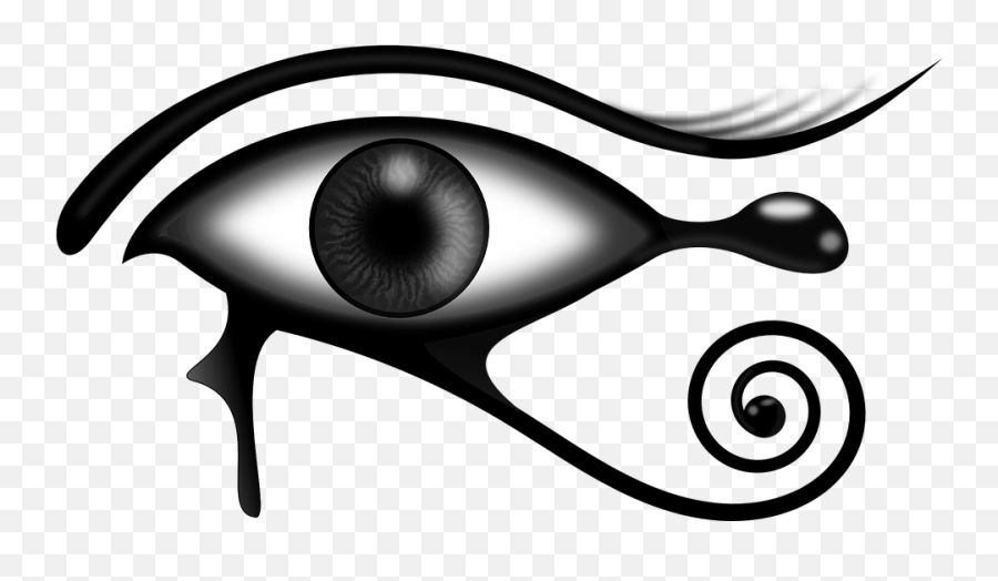 Eyeball Clipart Visual - Black And White Egyptian Art Png Tetí Oko Symbol Emoji,Eyeball Clipart