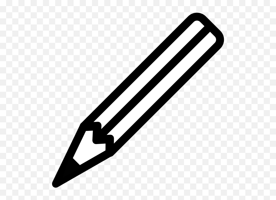 Pencil Clip Art At Clker - Clipart Drawing Of Pencil Emoji,Pencil Clipart Black And White