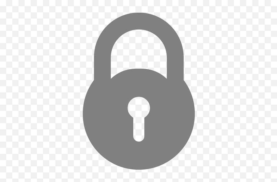 Gray Lock Icon - Lock Icon Black Png Emoji,Lock Png