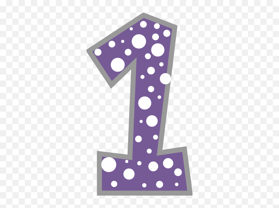 Download Number Dark Purple And Grey - Purple 1 Clip Art Emoji,Number 1 Clipart