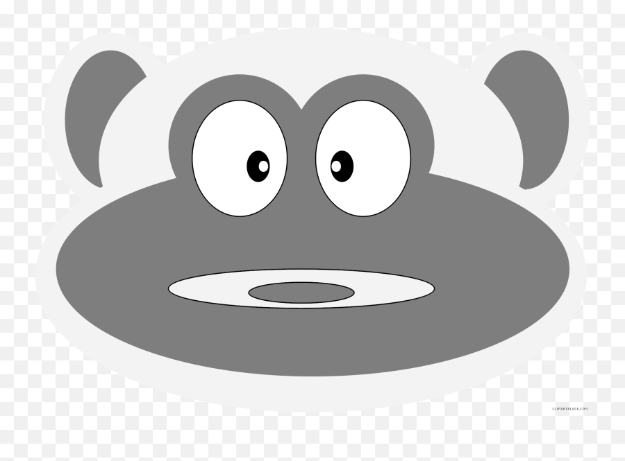 Monkey Face Png - Monkey Face Animal Free Black White Cockfosters Tube Station Emoji,Monkey Clipart Black And White