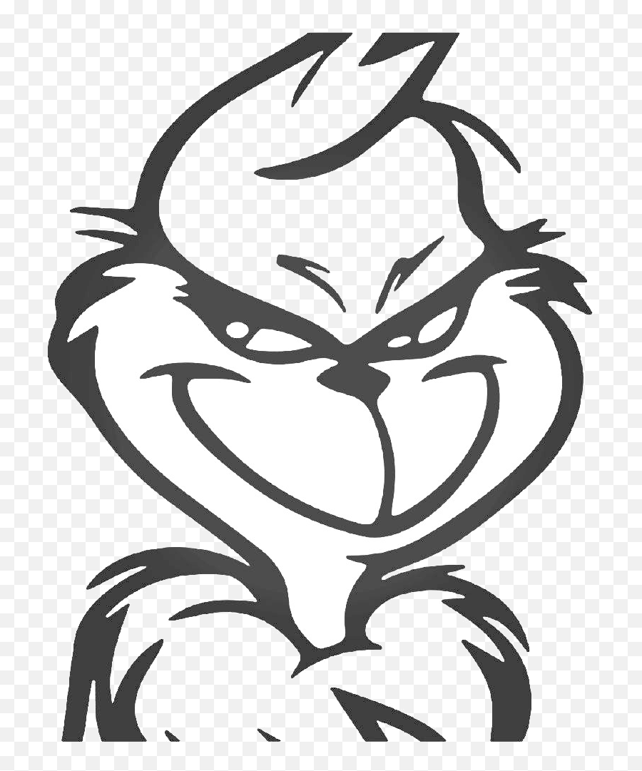 Library Of Grinch Face Clip Library - Grinch Decal Emoji,Grinch Clipart