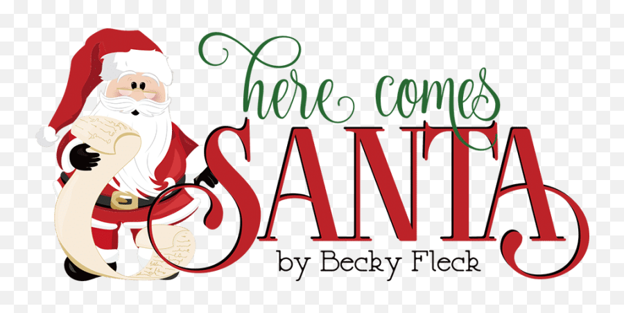 Here Comes Santa - Santa Claus Emoji,Santa Logo