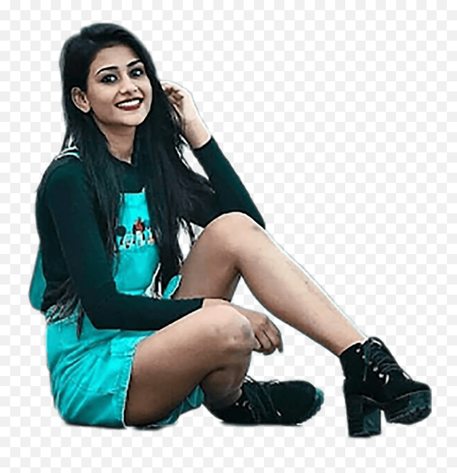 Indian Beautiful Girl Png Hd Sitting Fashion Style - Background Girl Png Hd Emoji,Girl Png
