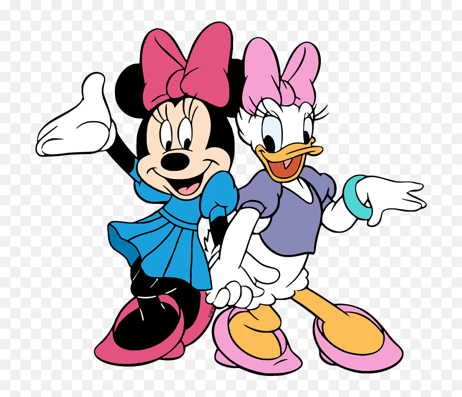 Minnie Mouse Daisy Duck Clip Art 2 - Minnie And Daisy Clipart Emoji,Side By Side Clipart