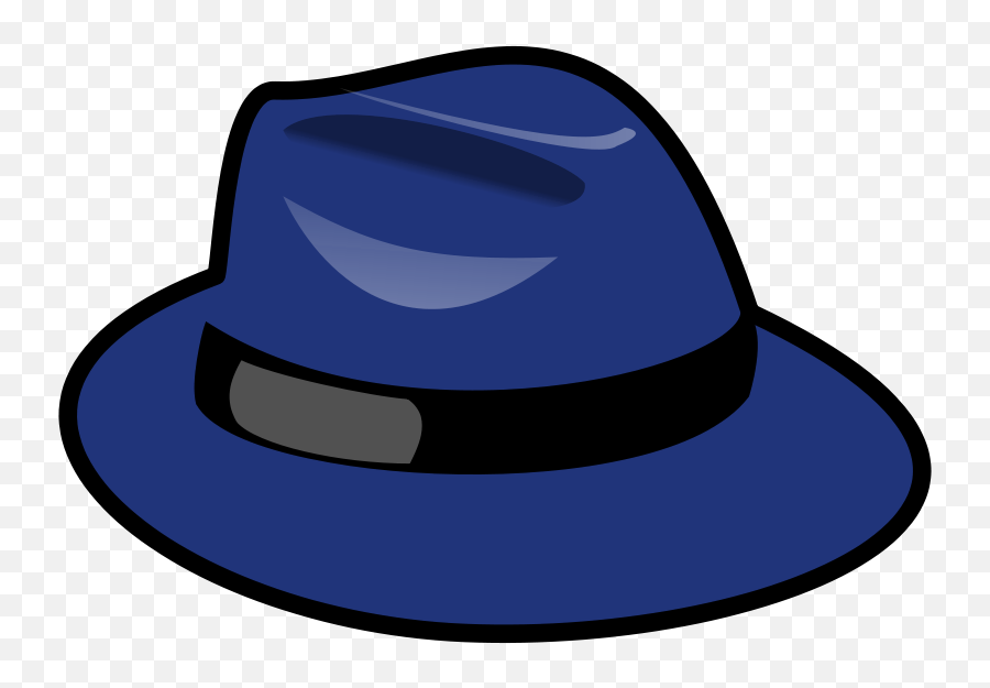 Blue Fedora Emoji,Fedora Clipart