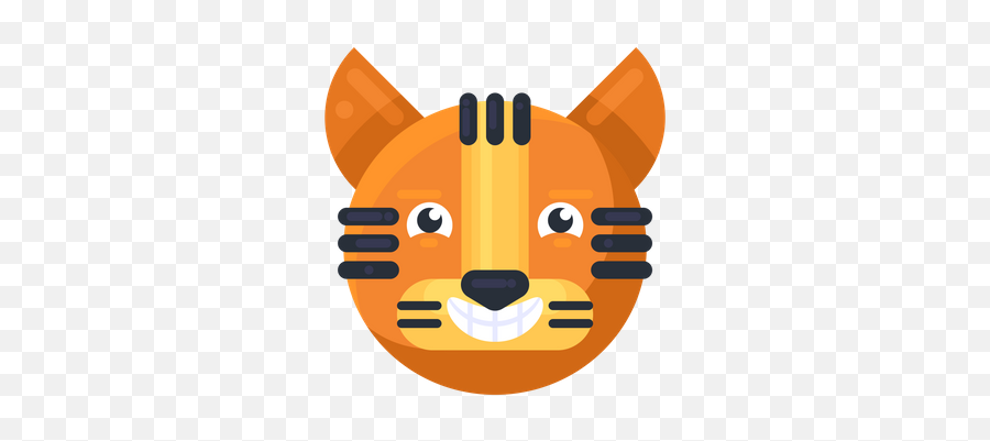 Best Premium Tiger Astonished Expression Emoji Illustration,Tiger Head Clipart