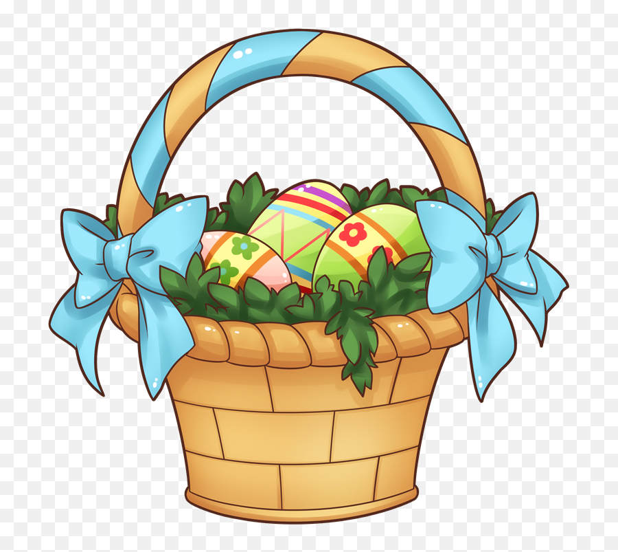 Cute Easter Basket Clipart - Cute Easter Basket Cipart Emoji,Basket Clipart