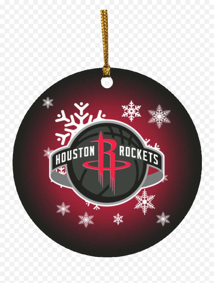Houston Rockets Merry Christmas Circle Ornament Emoji,Houston Rockets Png