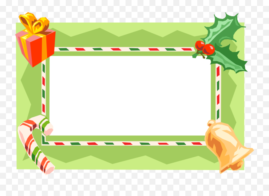 Christmas Frame Border - Vector Image Emoji,Candy Cane Border Png