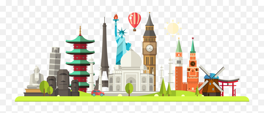World Famous Places Clipart Png - Taj Mahal Emoji,Important Clipart
