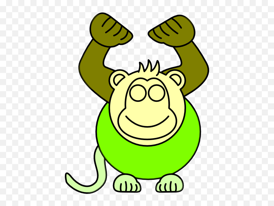 Download How To Set Use Monkey Clipart - Monkey Drawing Monkey With Hands Up Png Emoji,Monkey Clipart Black And White