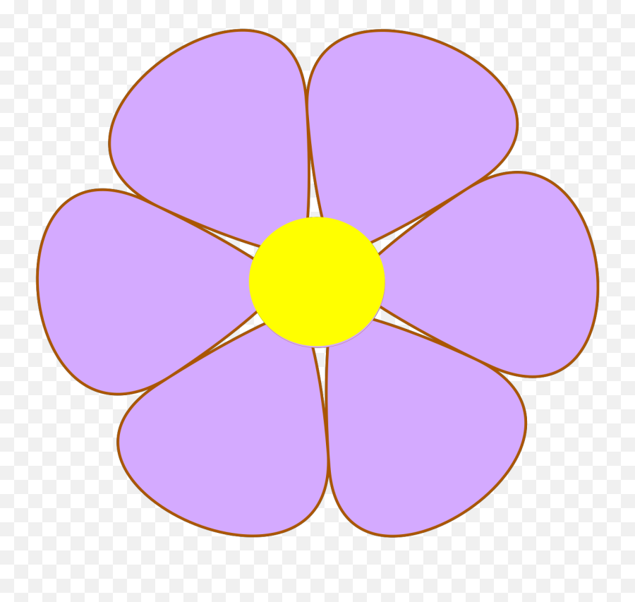 Purple Flower Outline Png Svg Clip Art For Web - Download Girly Emoji,Flower Outline Clipart