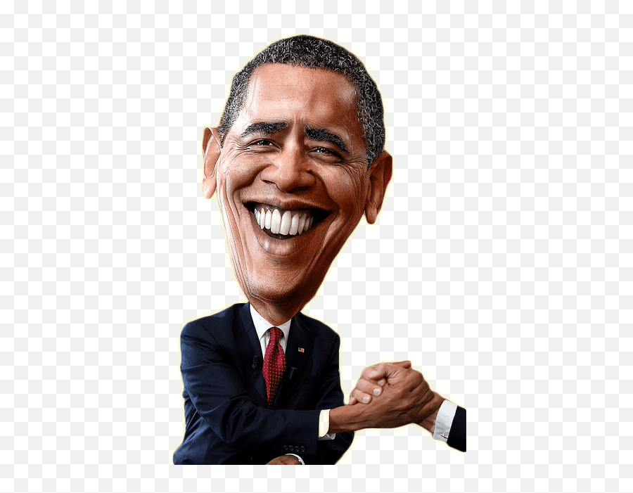 Obama Clip Art Transparent - Barack Obama Caricatura Emoji,Obama Transparent