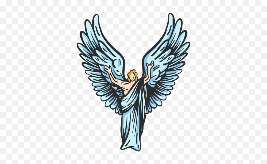 Angel Wing Posture Flat - Transparent Png U0026 Svg Vector File Angel Emoji,Angel Wings Clipart Black And White