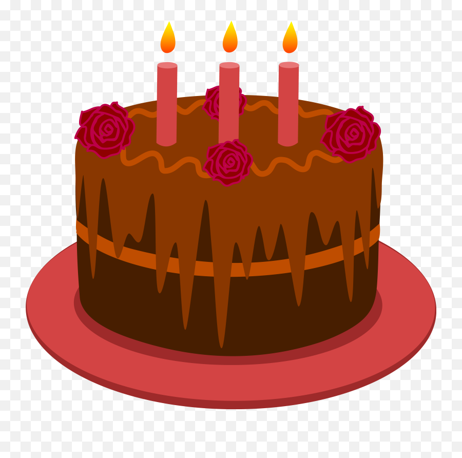 Chocolate Birthday Cake Cartoon - Cartoon Chocolate Birthday Cake Emoji,Birthday Cake Clipart