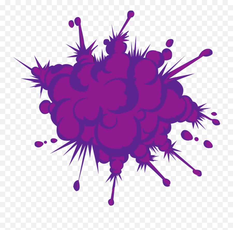 Cartoon Purple Explosion Png Image With - Purple Explosion Png Emoji,Comic Explosion Png