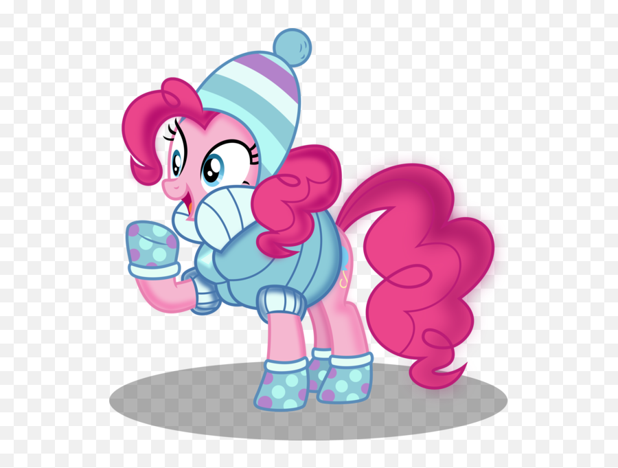 2014106 - Artistredfirepony Pinkie Pie Pony Safe Mlp Winter Pinkie Pie Emoji,Pie Transparent Background