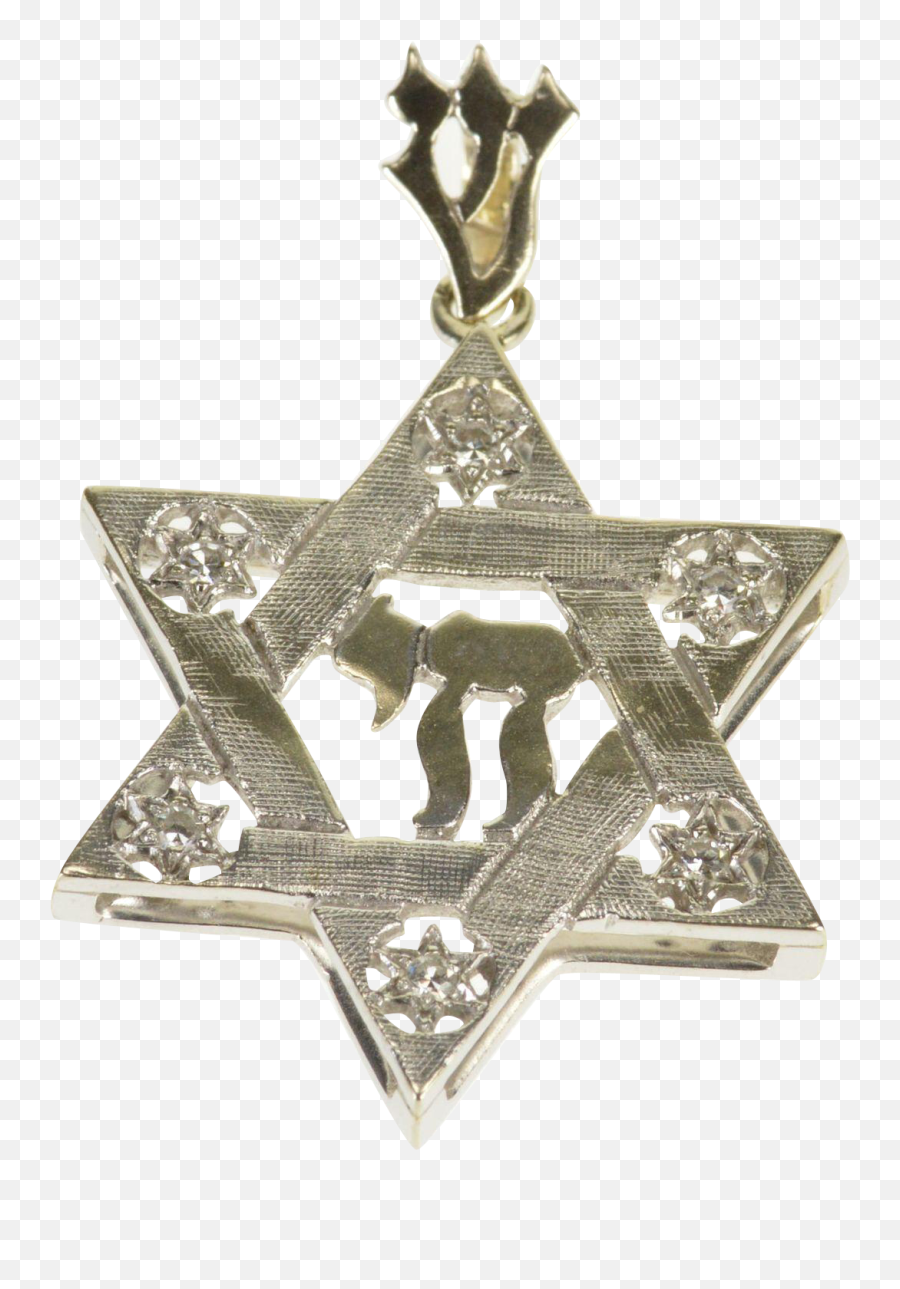 Download 14k Jewish Hebrew Chai Star Of - Solid Emoji,Jewish Star Png