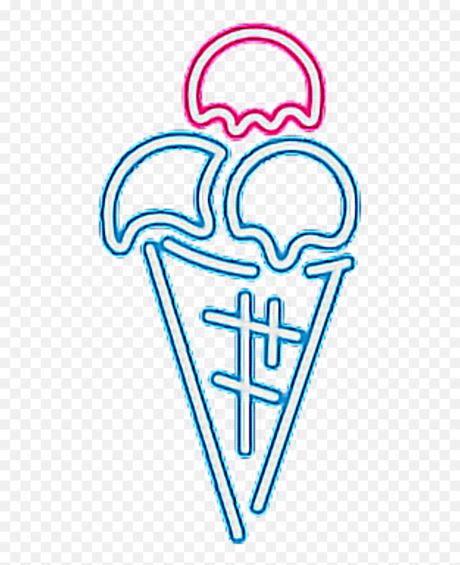 Download Hd Freetoedit Ftestickers Icecream Neon Light Png - Ice Cream Neon Png Emoji,Neon Light Png