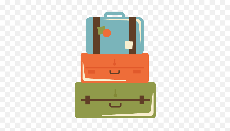 Stacked Suitcase Clipart Png Image With - Stack Of Suitcases Clipart Emoji,Suitcase Clipart