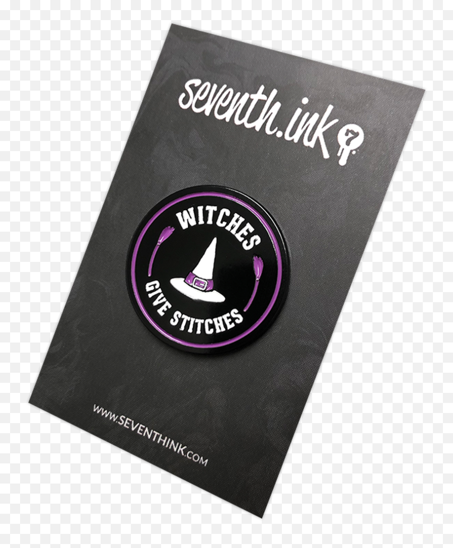 Witches Give Stitches Enamel Pin Emoji,Stitches Logo