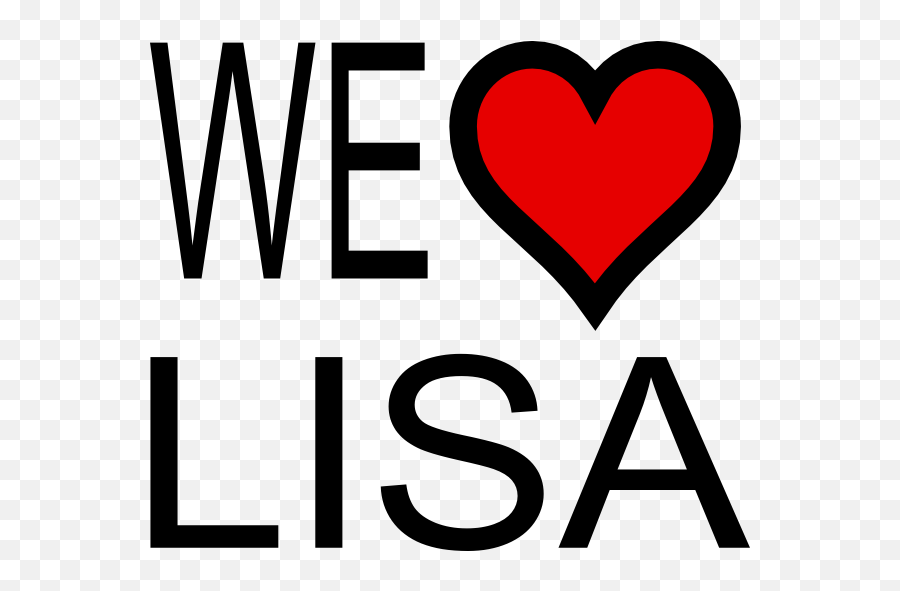 We Heart Lisa Clip Art At Clkercom - Vector Clip Art Online Emoji,Lisa Png
