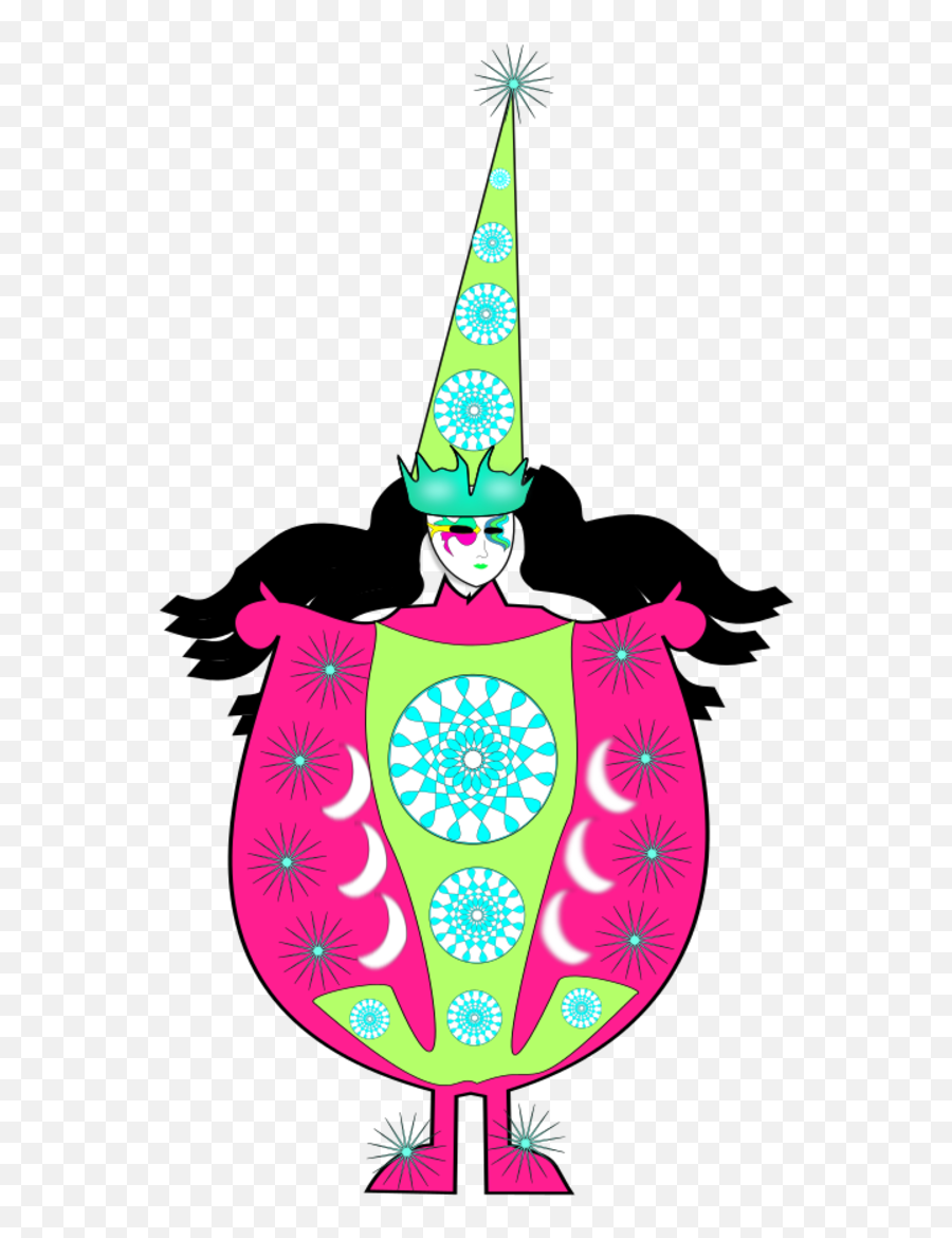 Clown Wearing Large Dress And Long Hat - Clown Clipart Emoji,Clown Hat Png