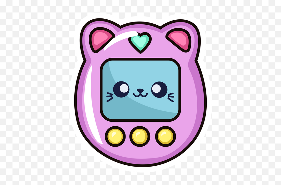 Tamagotchi Cat Sticker - Girly Emoji,Tamagotchi Logo