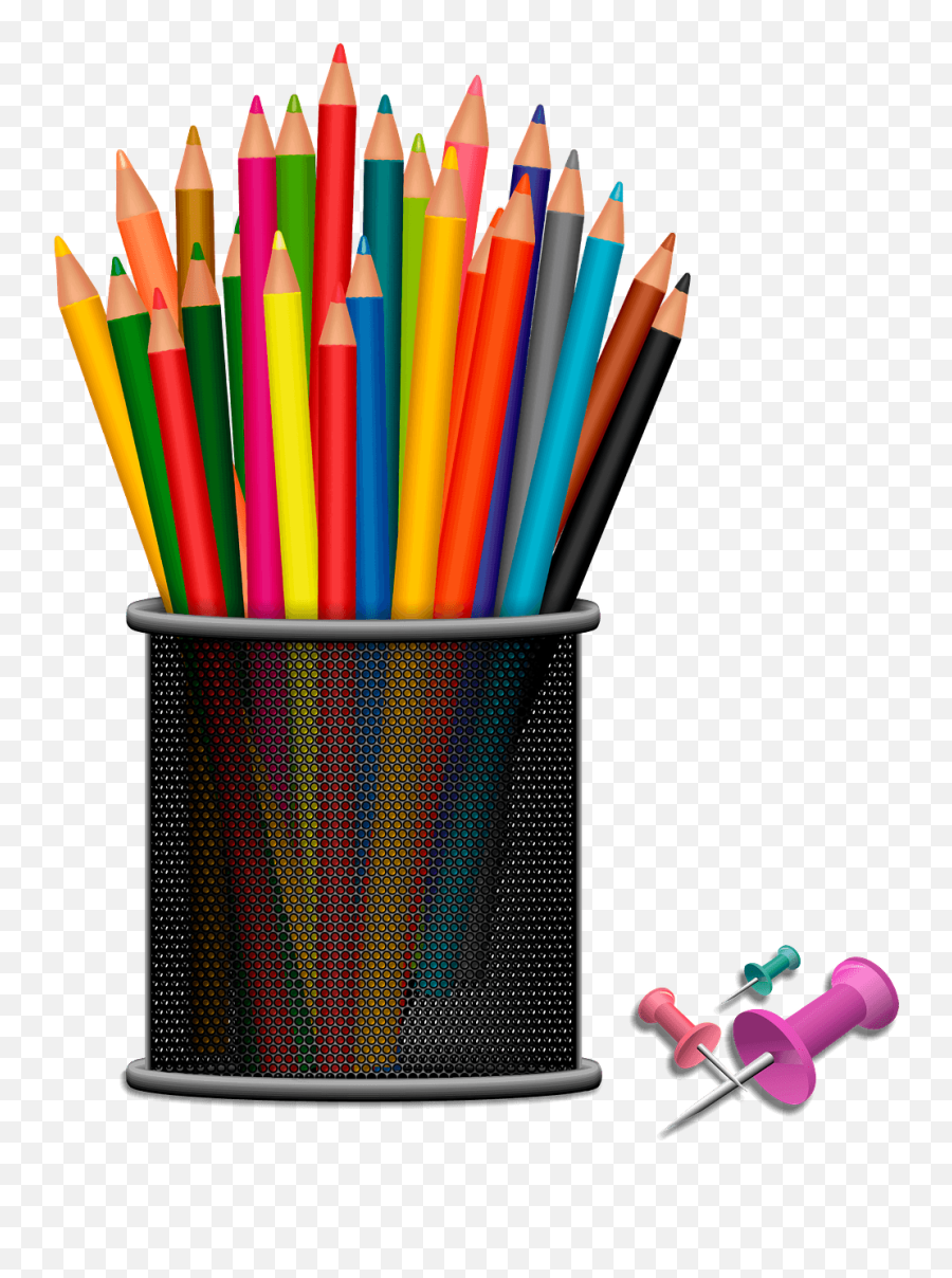School Supplies Clipart - Cup Of Pencils Transparent Background Emoji,School Supplies Clipart