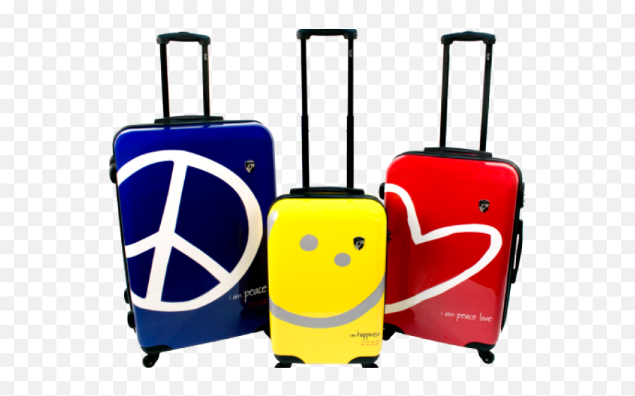 Luggage Clipart Overnight Bag - Baggage Png Download Suitcase Peace Love World Luggage Emoji,Luggage Clipart