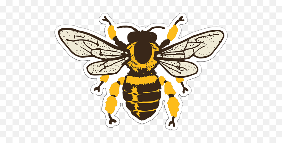 Honey Bee Patch - Bee Black And White Clipart Free Emoji,Bee Transparent